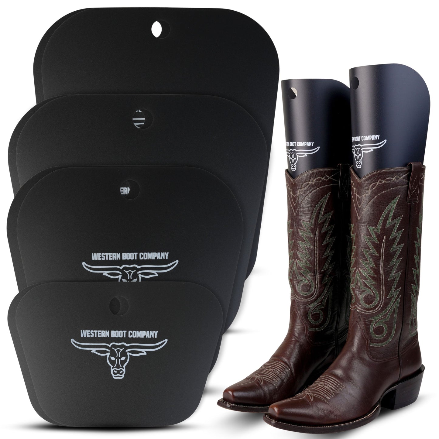 Western Boot Company Cowboy Shaft Shapers - 9.5" 4 PAIR (8 PIECES) MEDIUM