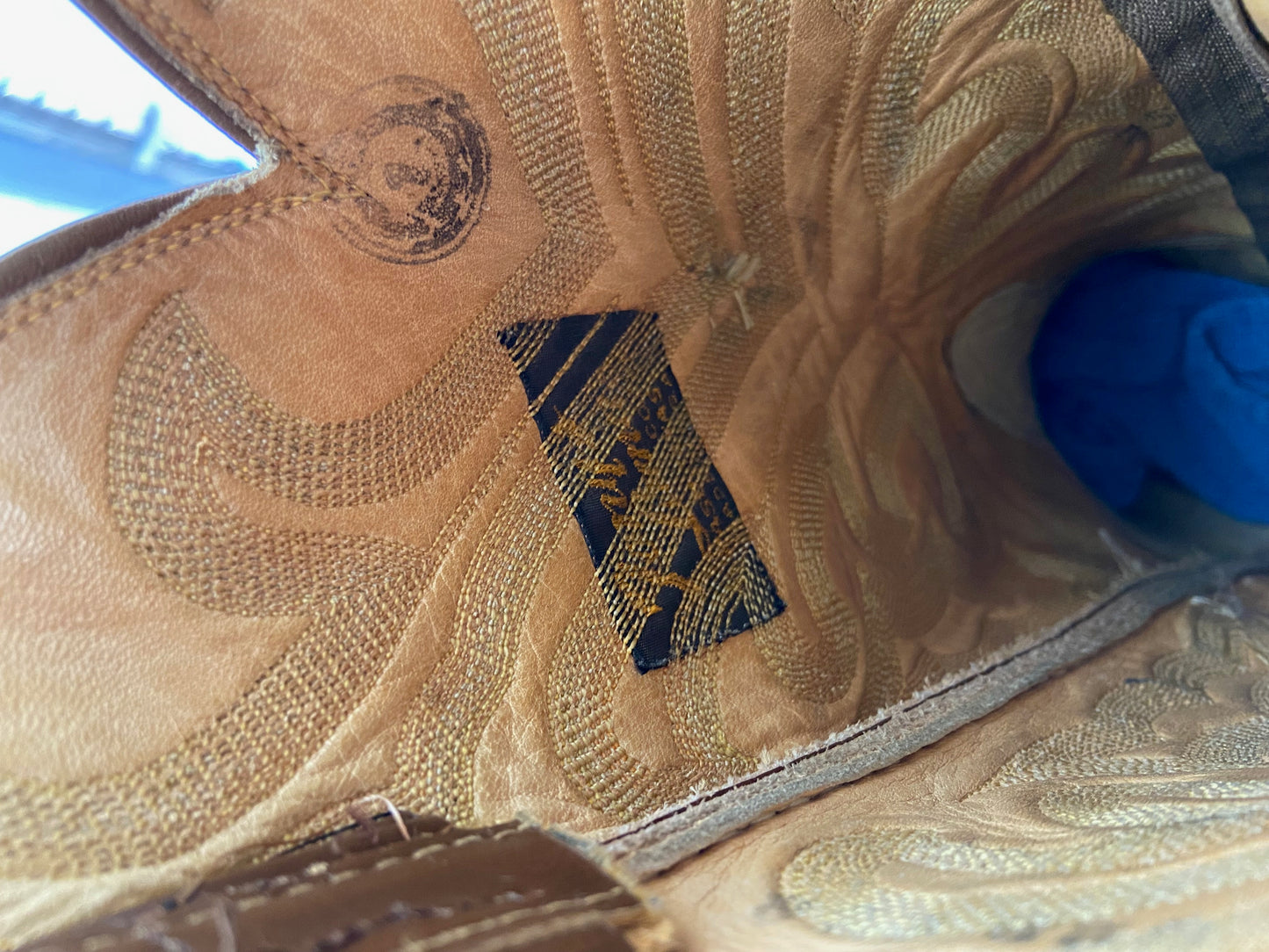 Tony Lama Bias Cut Preban Anteater Cowgirl Boots 5 B