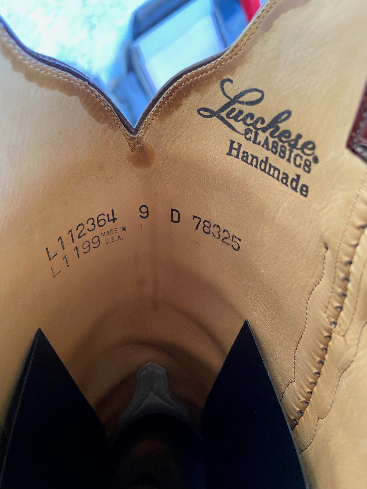 Lucchese Baron Full American Alligator Cowboy Boots size 9 D