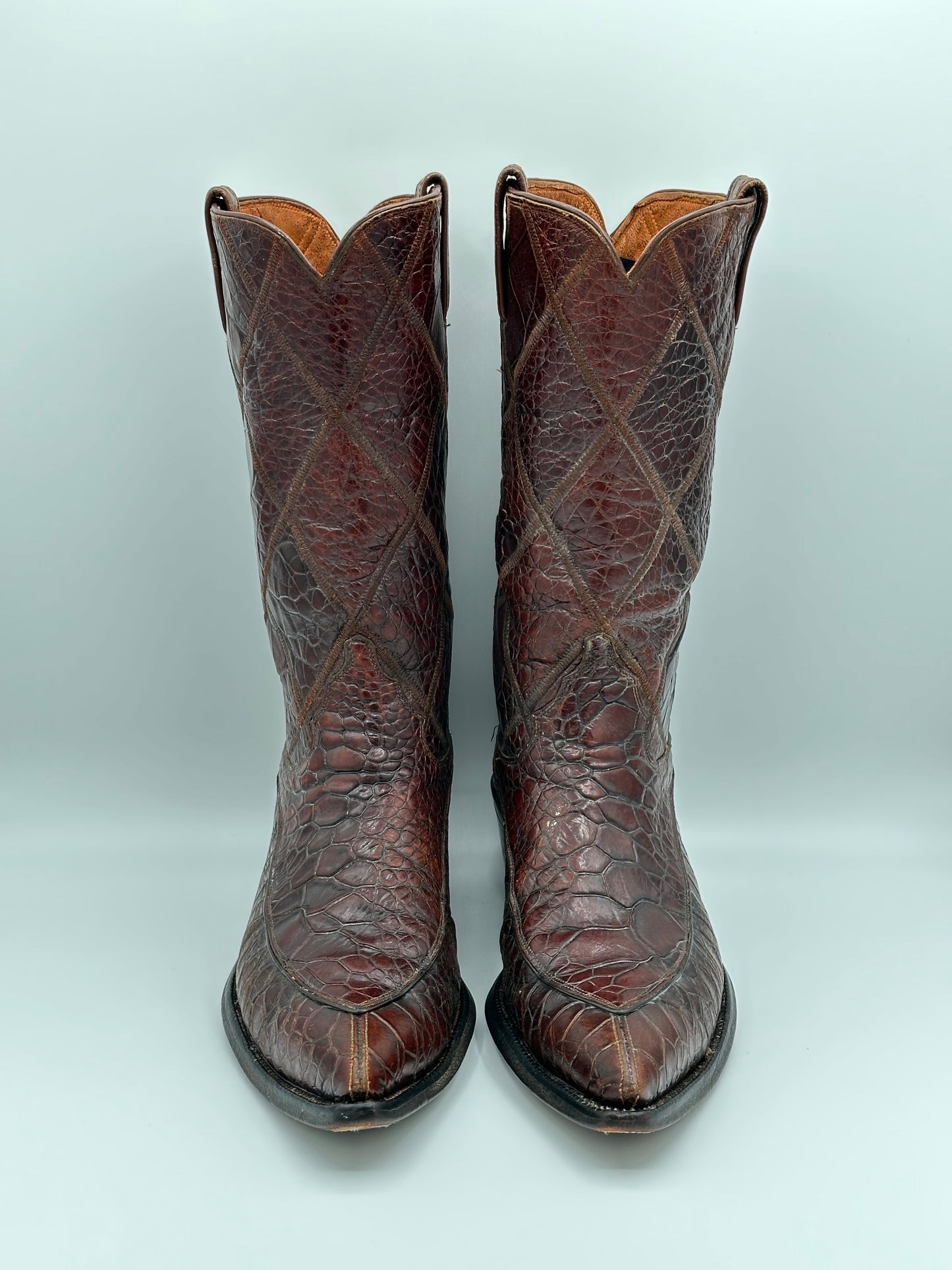 Justin Preban Full Sea Turtle Cowboy Boots size 9.5 D