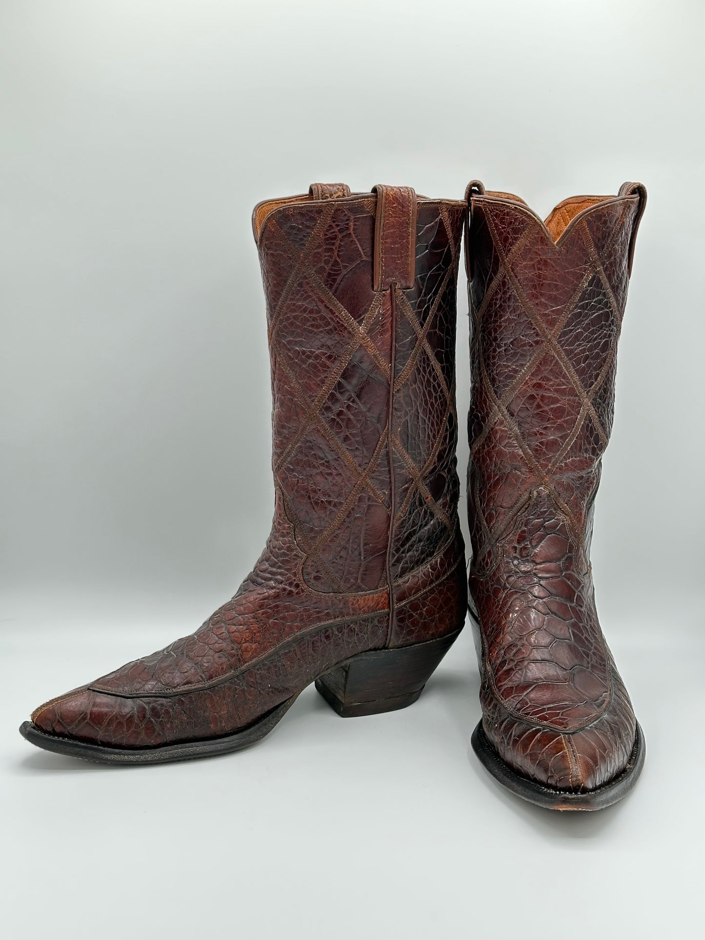 Justin Preban Full Sea Turtle Cowboy Boots size 9.5 D