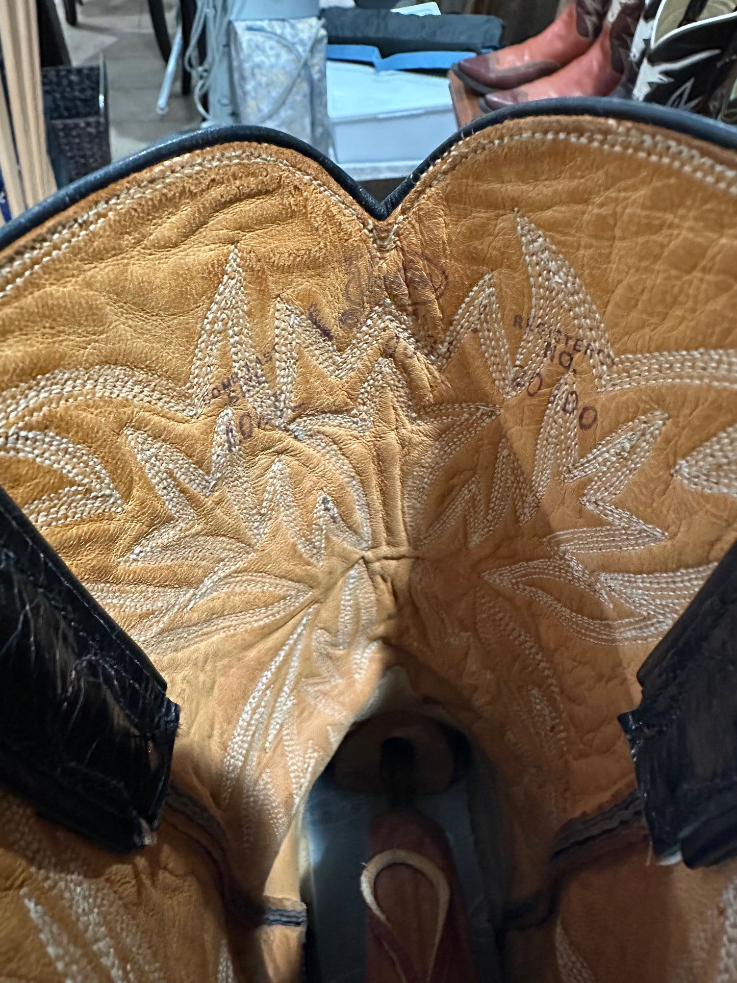 1970's Justin Preban Sea Turtle Cowboy Boots size 10.5 D