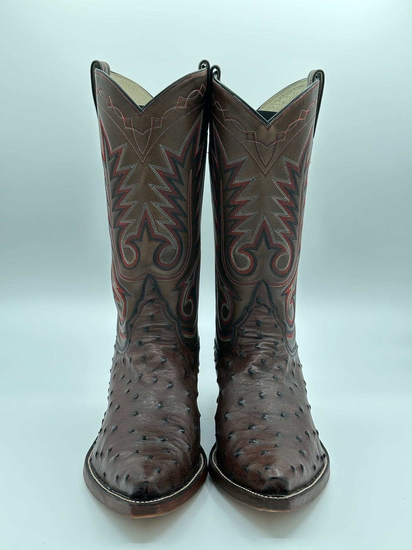 Eddie Kimmel Full Quill Ostrich Custom Cowboy Boots size 11 D