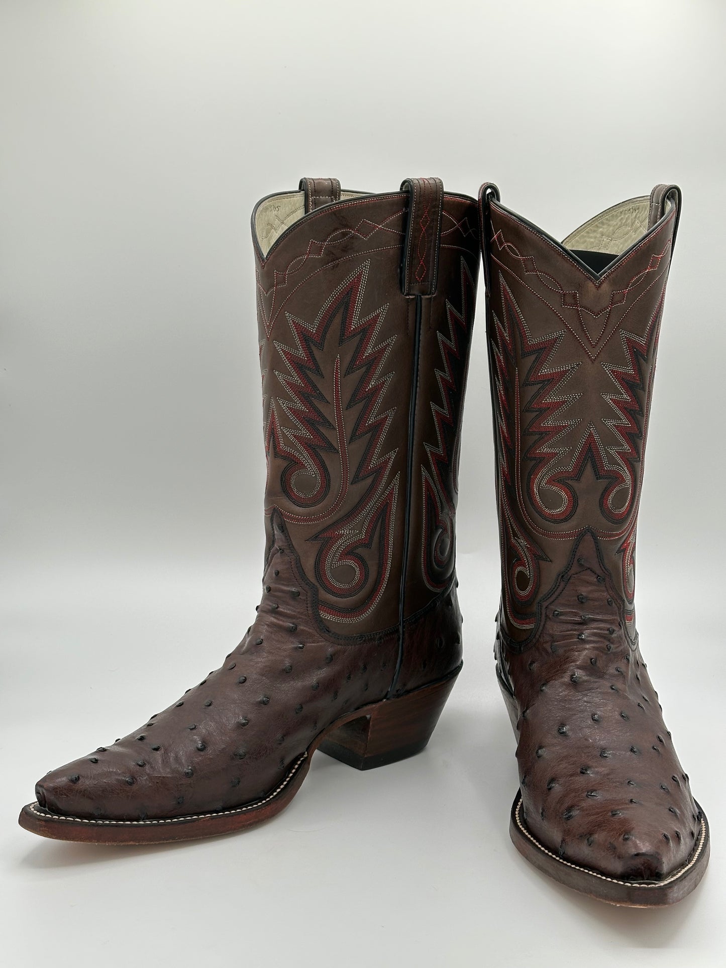 Eddie Kimmel Full Quill Ostrich Custom Cowboy Boots size 11 D