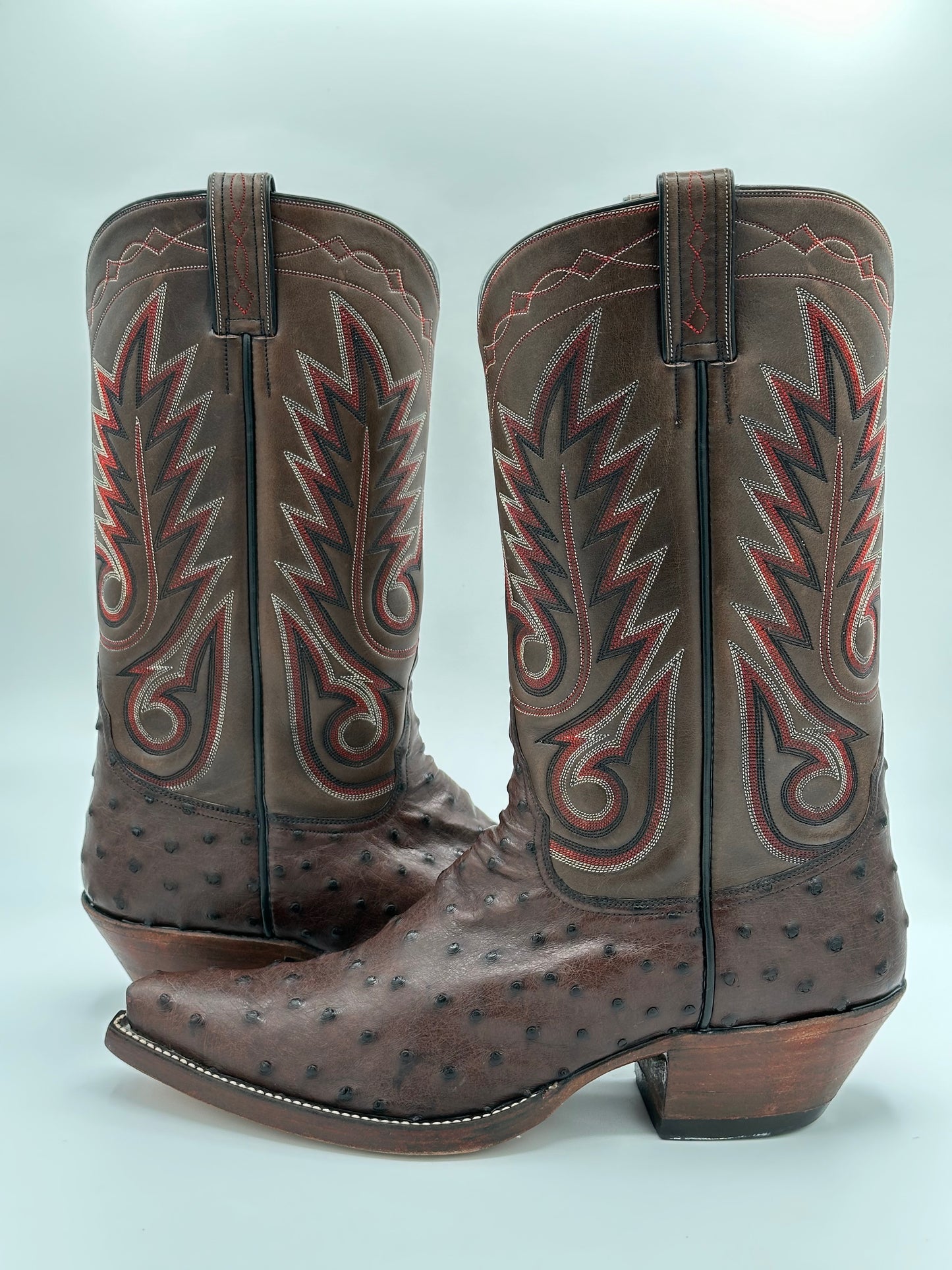 Eddie Kimmel Full Quill Ostrich Custom Cowboy Boots size 11 D