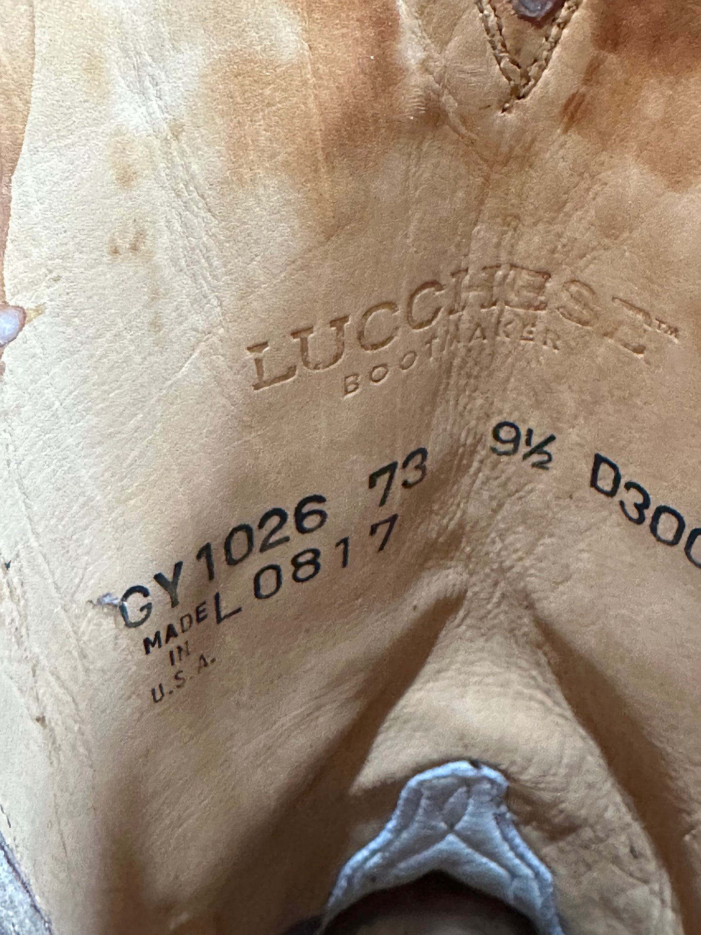 Lucchese ANDERSON Full Ostrich Leg Cowboy Boots size 9.5 D