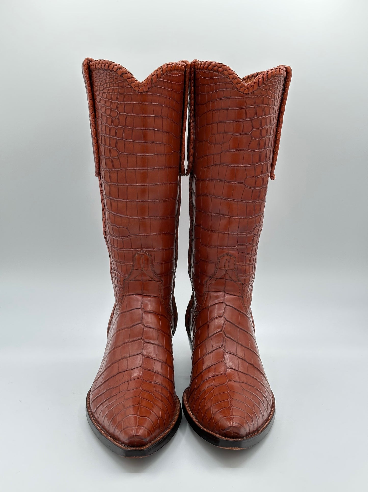 Littles Boot Company Custom Full Nile Crocodile Cowboy Boots size 9 D