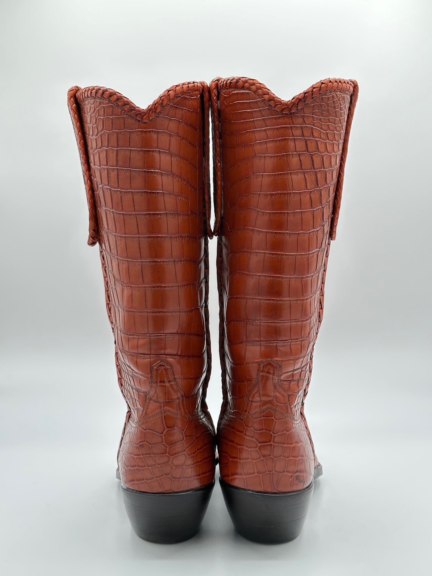 Littles Boot Company Custom Full Nile Crocodile Cowboy Boots size 9 D