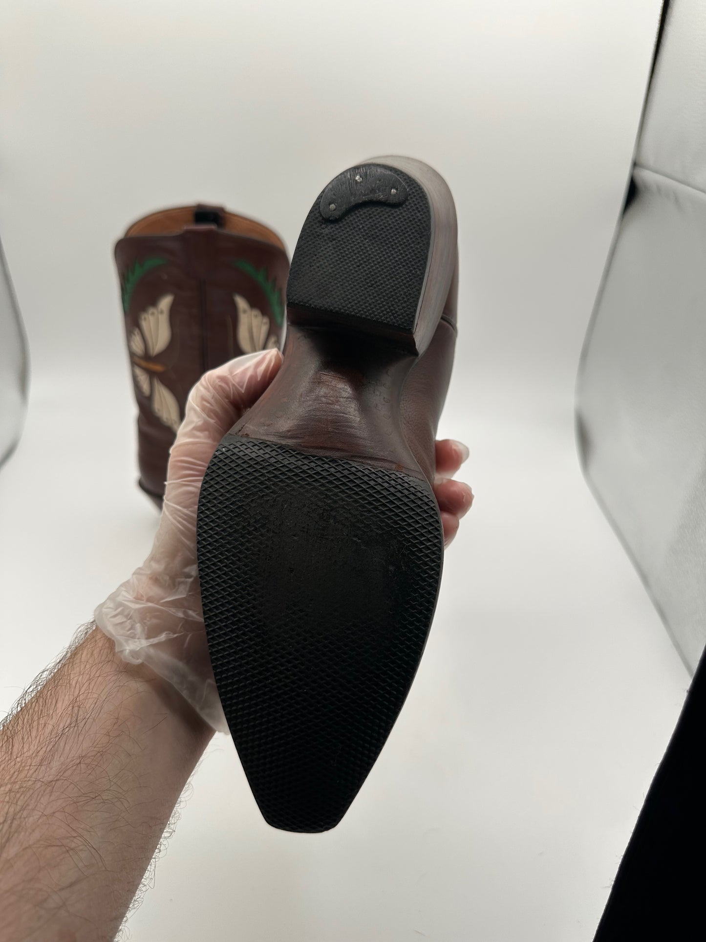 JB HILL Custom Butterfly Inlay Cowgirl Boots size 6 B