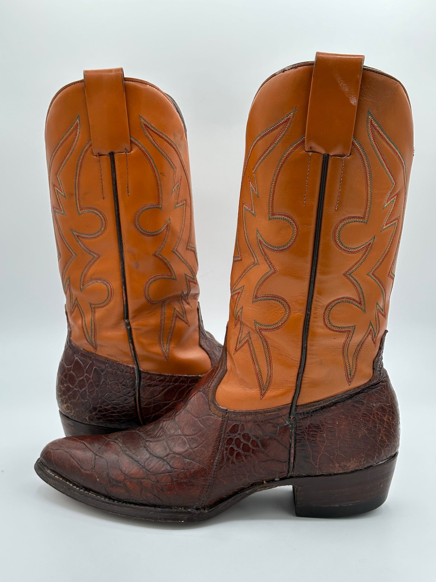 Vintage Sea Turtle Cowboy Boots size 10 D