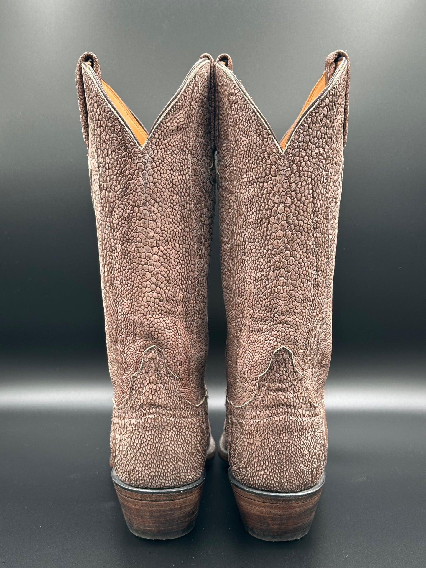 Lucchese Reverse Full Ostrich Leg Cowgirl Boots size 7.5 B