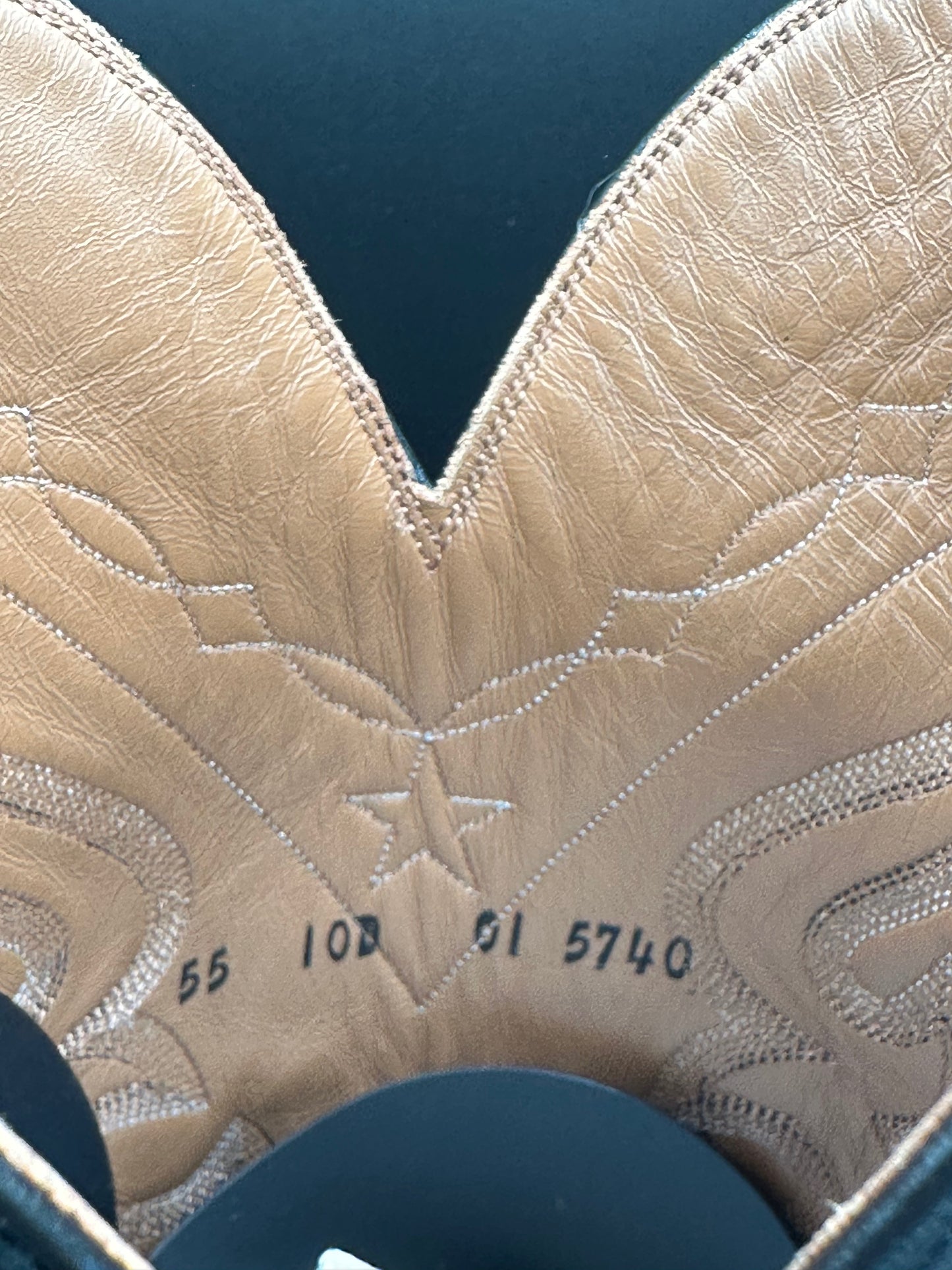 JB HILL BOOT COMPANY American Alligator Bias Cut Cowboy Boots Size 10 D