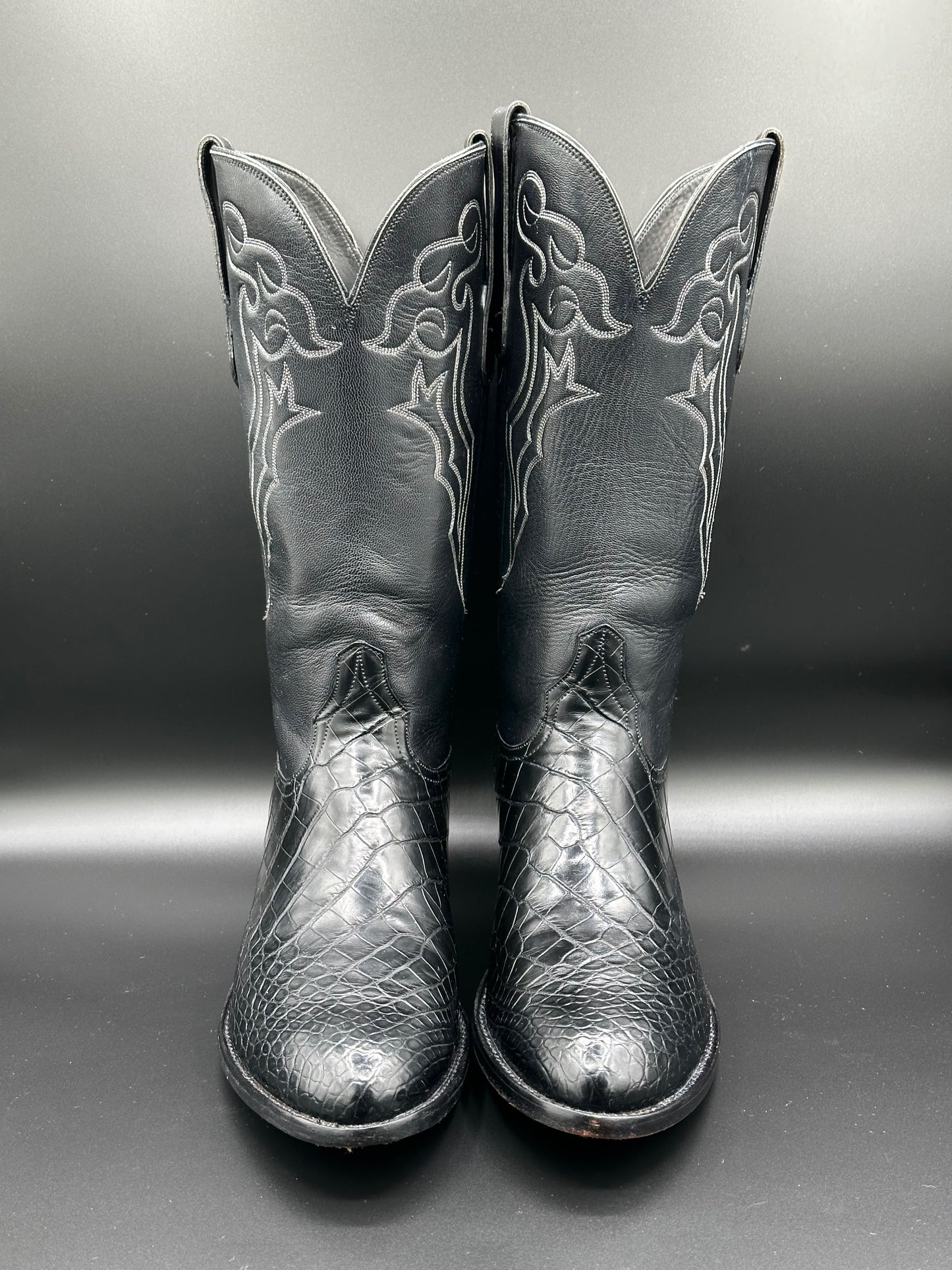 Falconhead - Tres Outlaws Bias Cut American Alligator in size 11.5 D