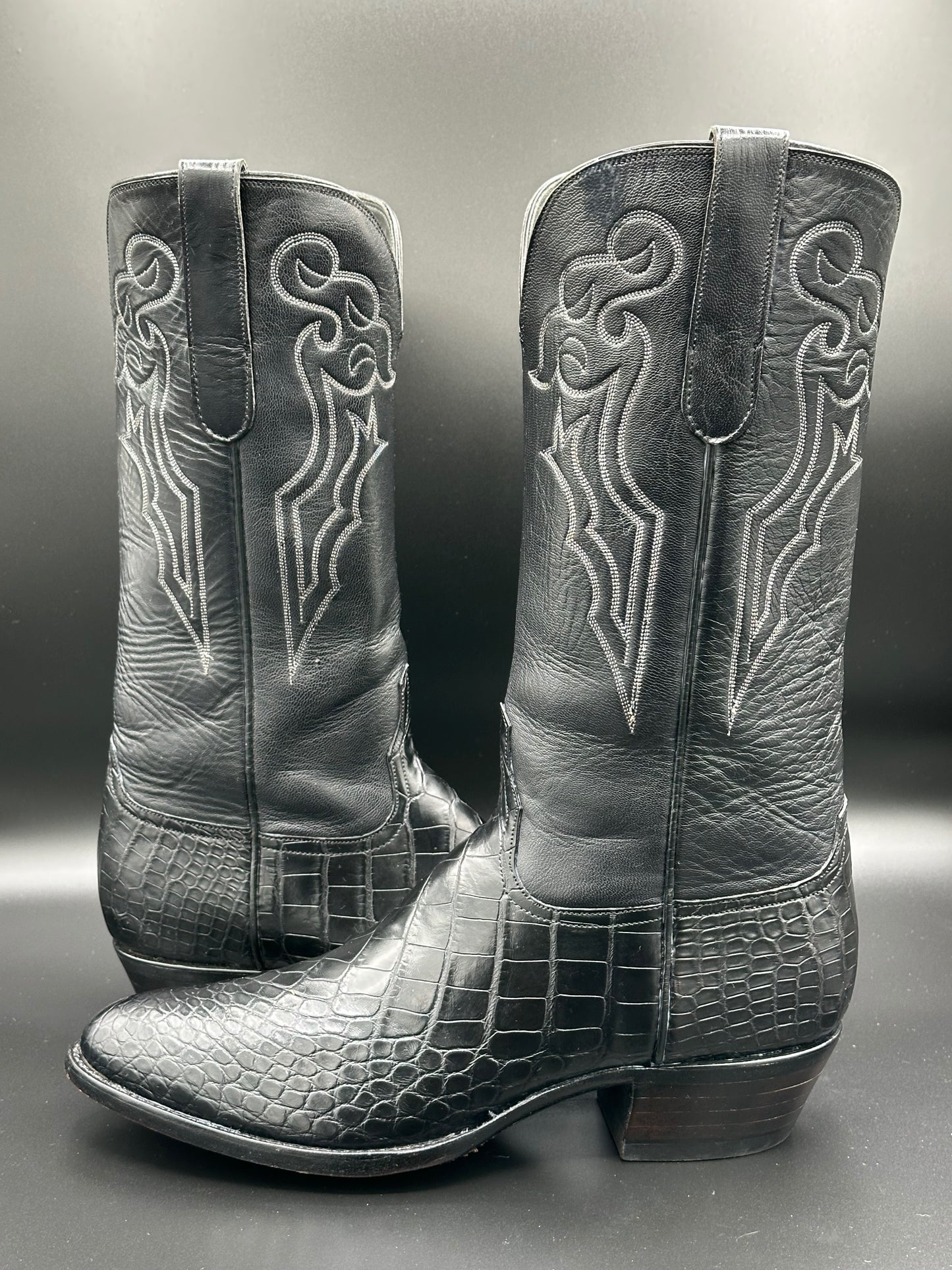Falconhead - Tres Outlaws Bias Cut American Alligator in size 11.5 D