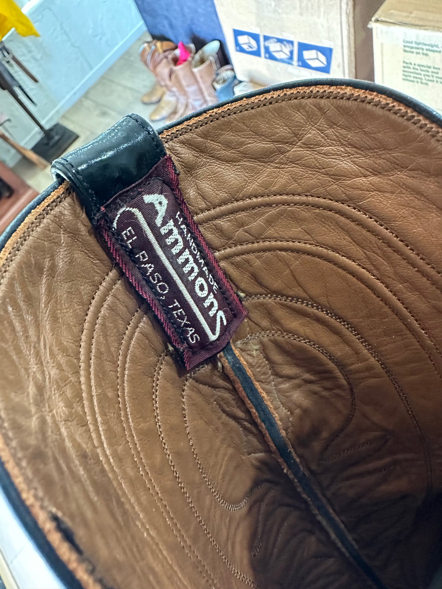 Ammons Custom American Alligator Cowboy Boots size 8.5 D