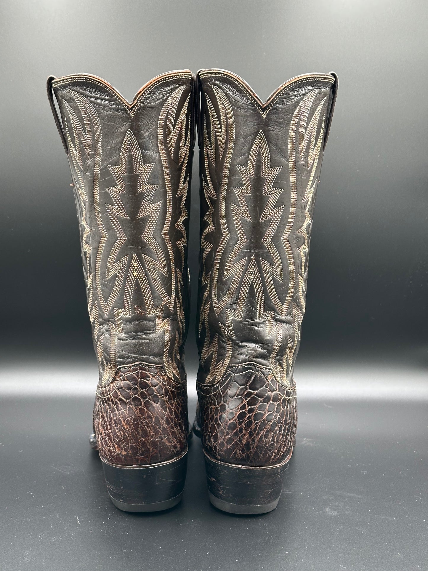 1970's Justin Preban Sea Turtle Cowboy Boots size 8.5 D