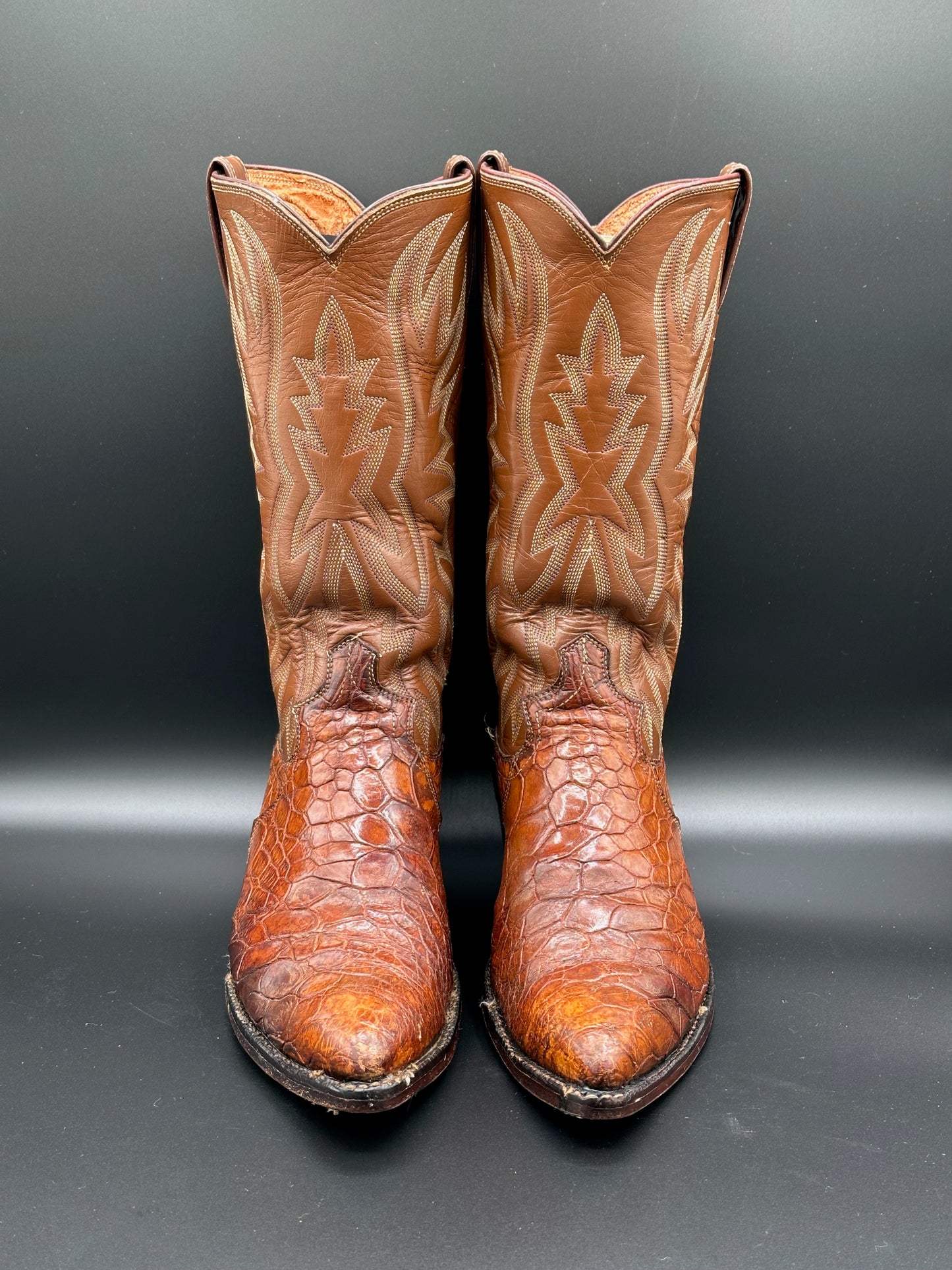 1970's Justin Preban Sea Turtle Cowgirl Boots size 9 B