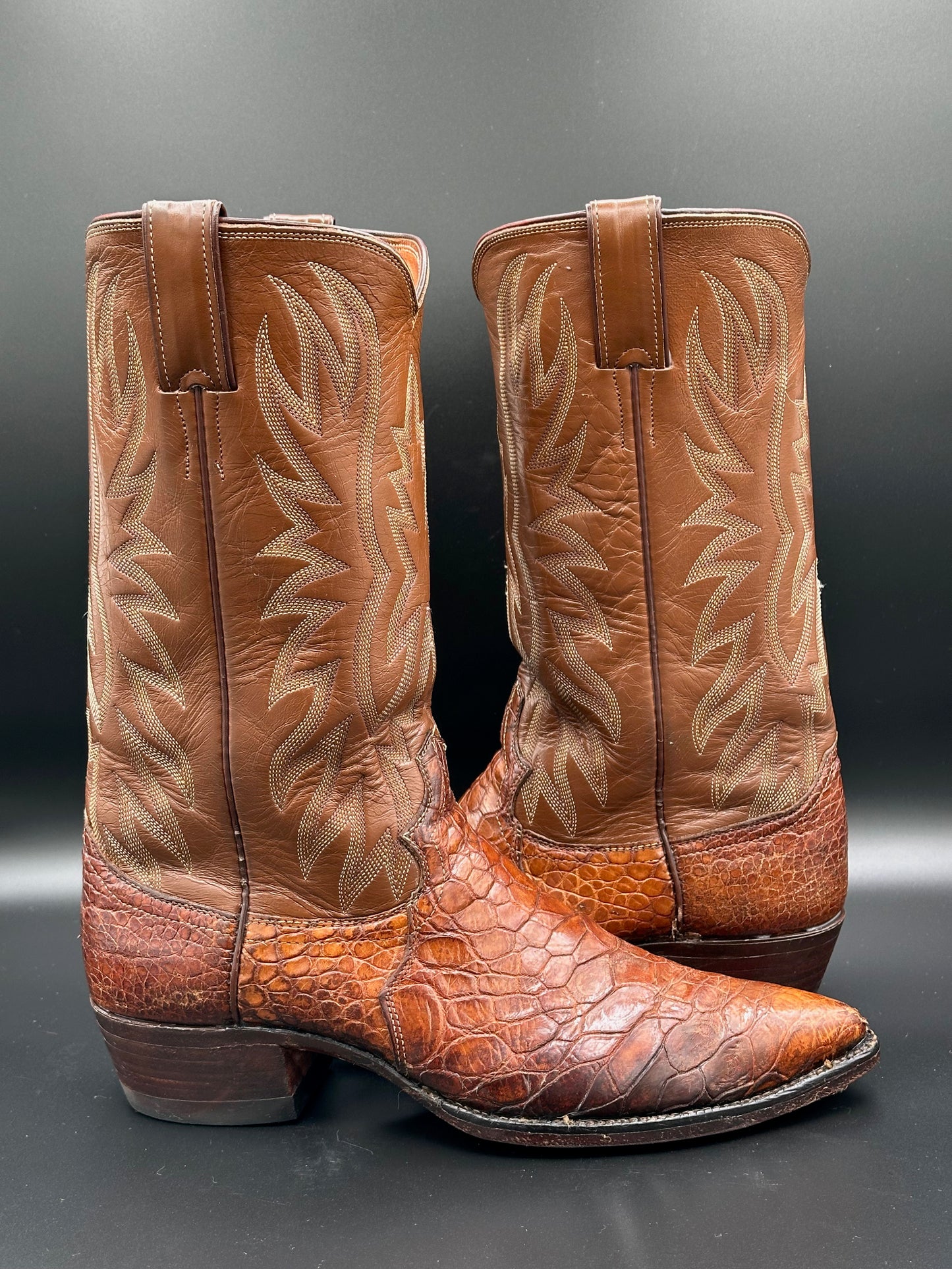 1970's Justin Preban Sea Turtle Cowgirl Boots size 9 B
