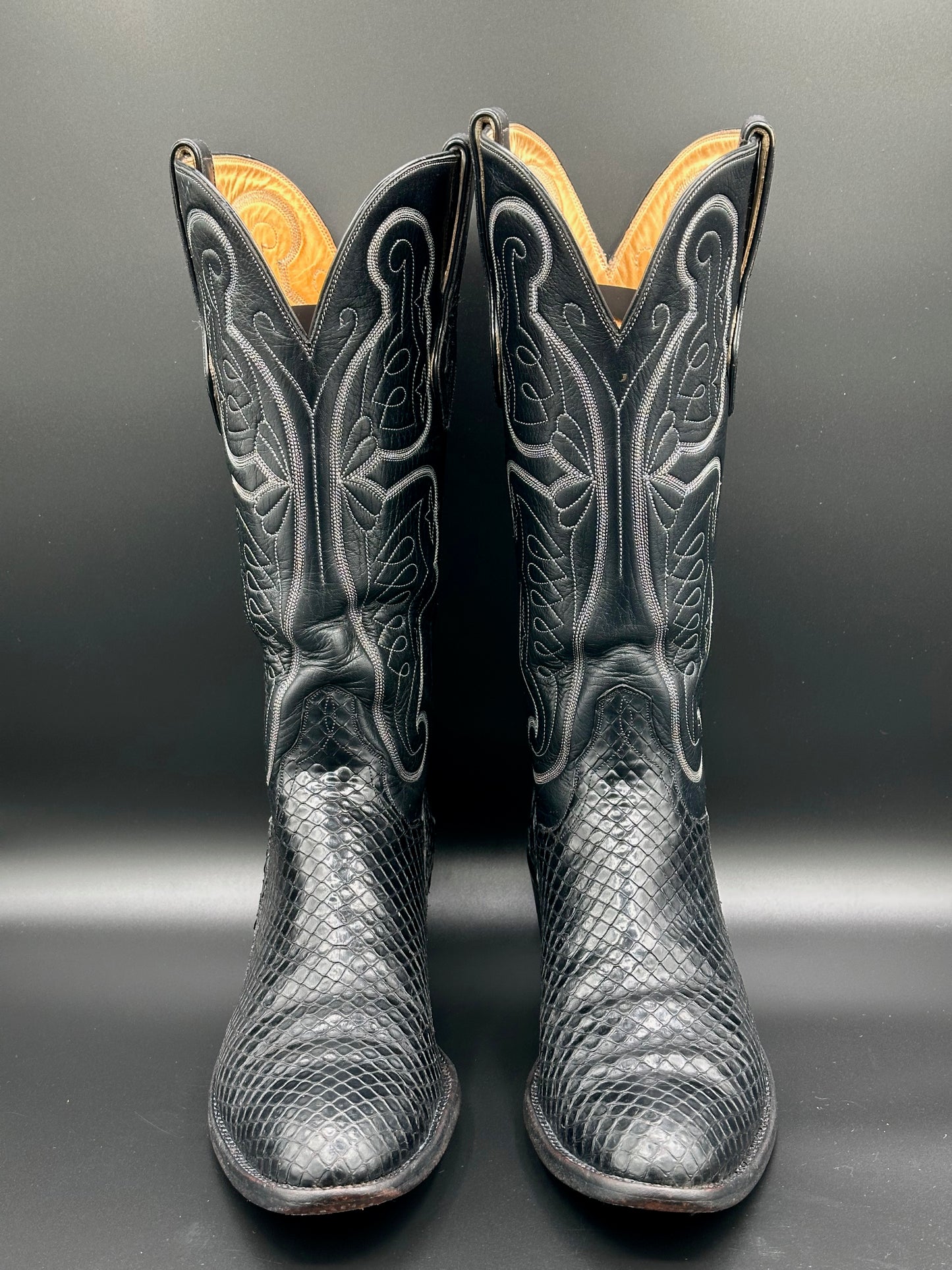 Ammons Custom Anaconda Cowboy Boots size 11.5 A