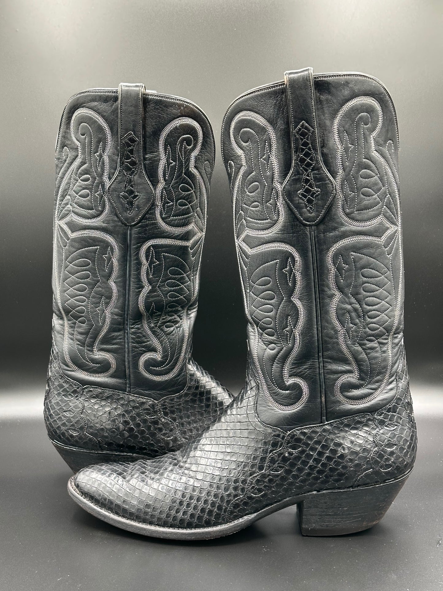 Ammons Custom Anaconda Cowboy Boots size 11.5 A