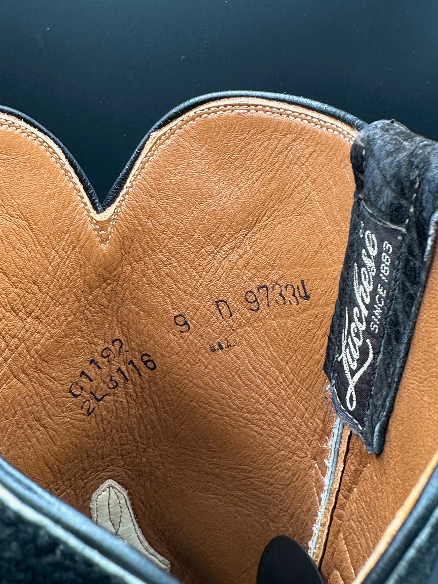 Lucchese Full Sueded Hippo Roper Cowboy Boots size 9 D