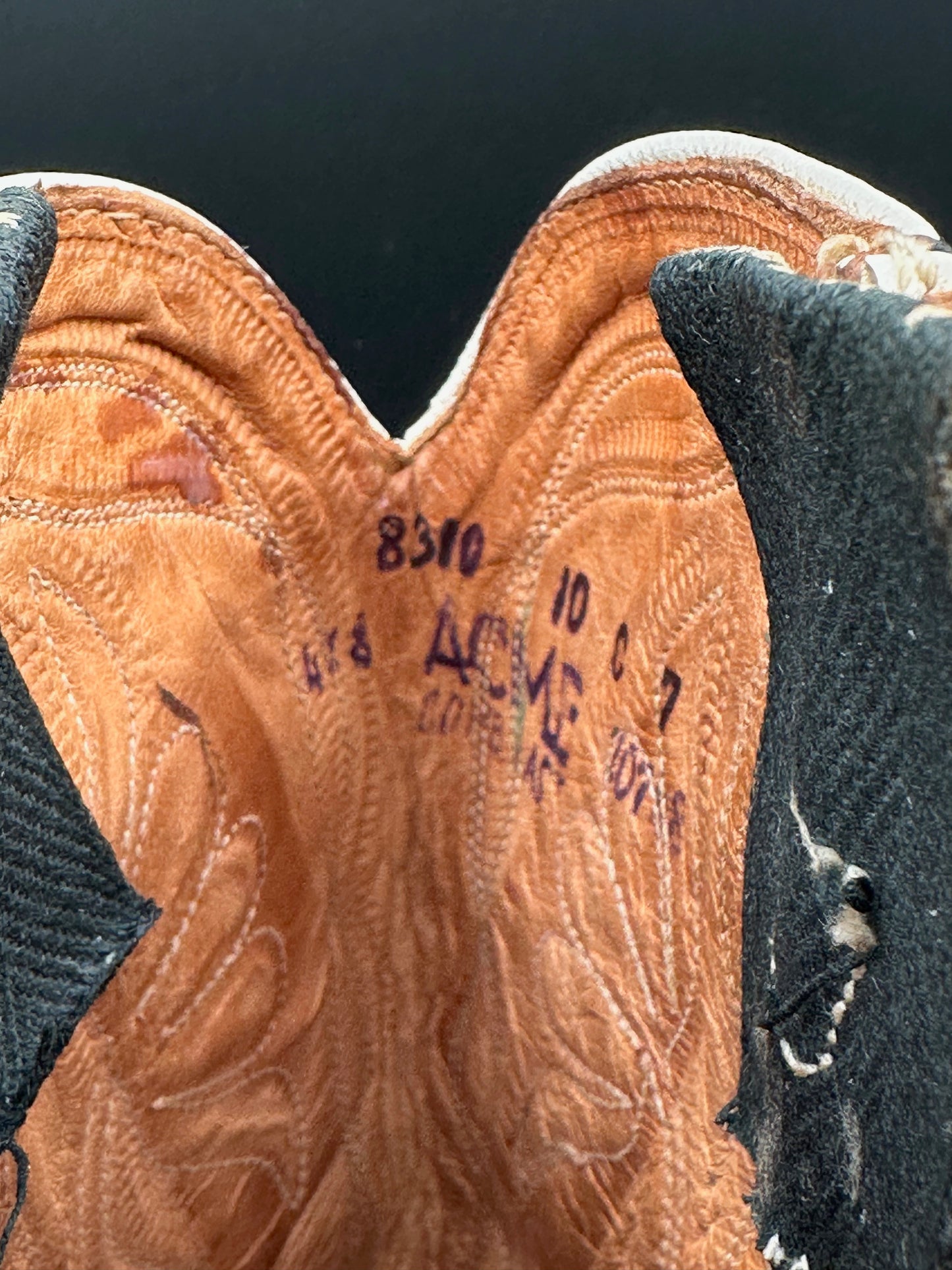 1950's ACME Butterfly Inlay Cowgirl Boots size 10 C