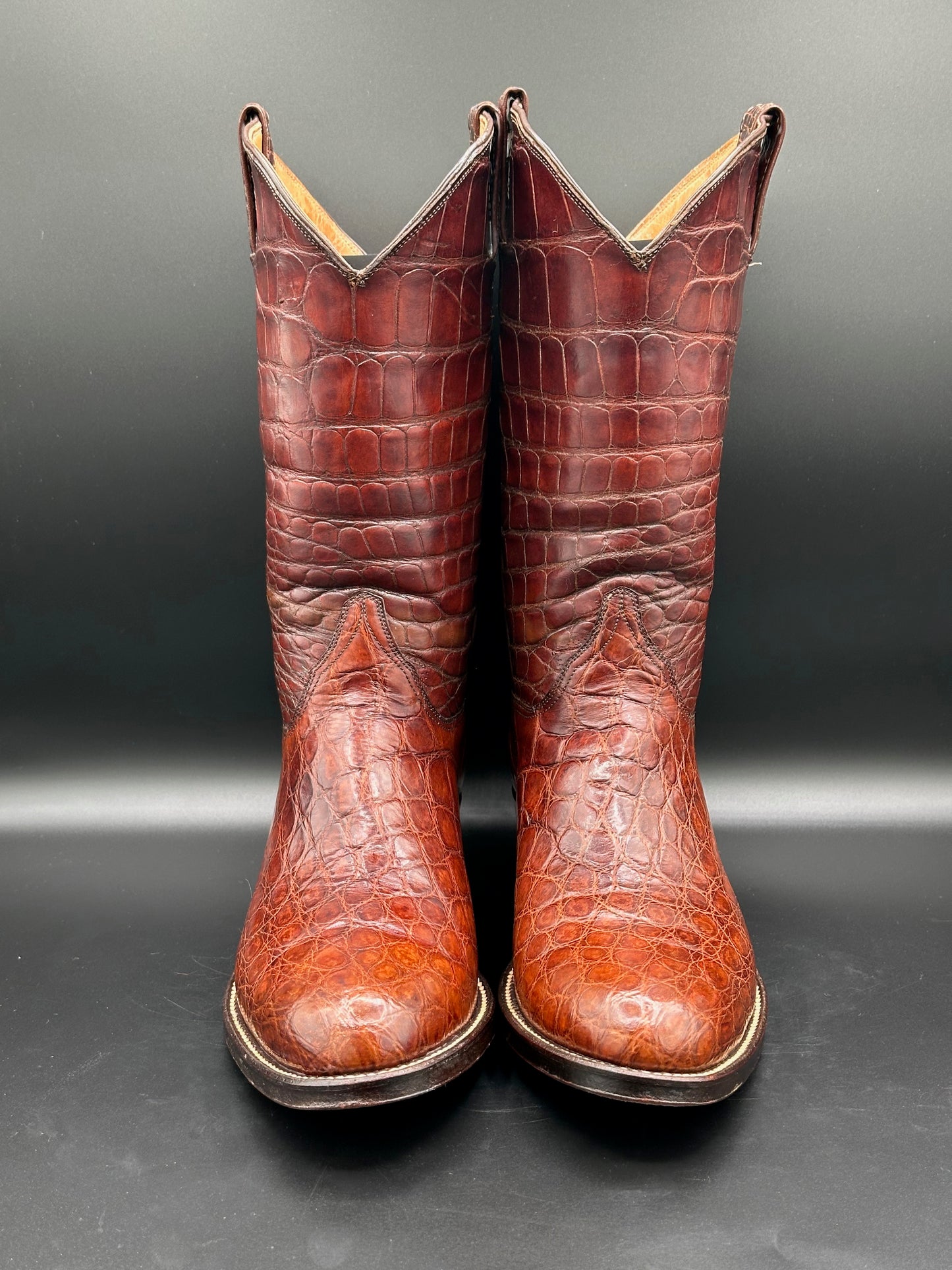 Justin FULL American Alligator Top and Bottom Cowboy Boots size 10.5 D