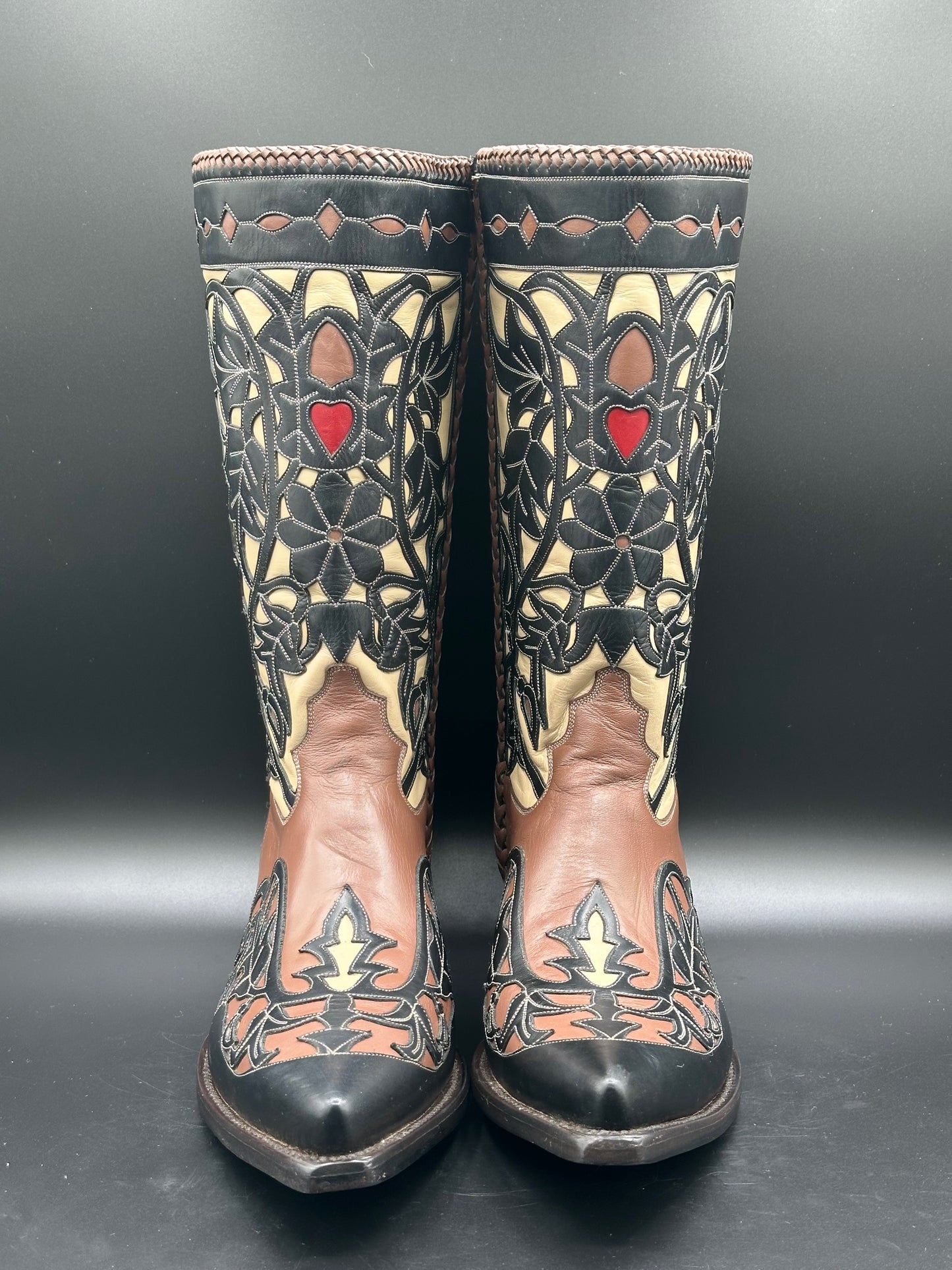 Liberty Custom Inlay Cowboy Boots size 10 D - UNWORN