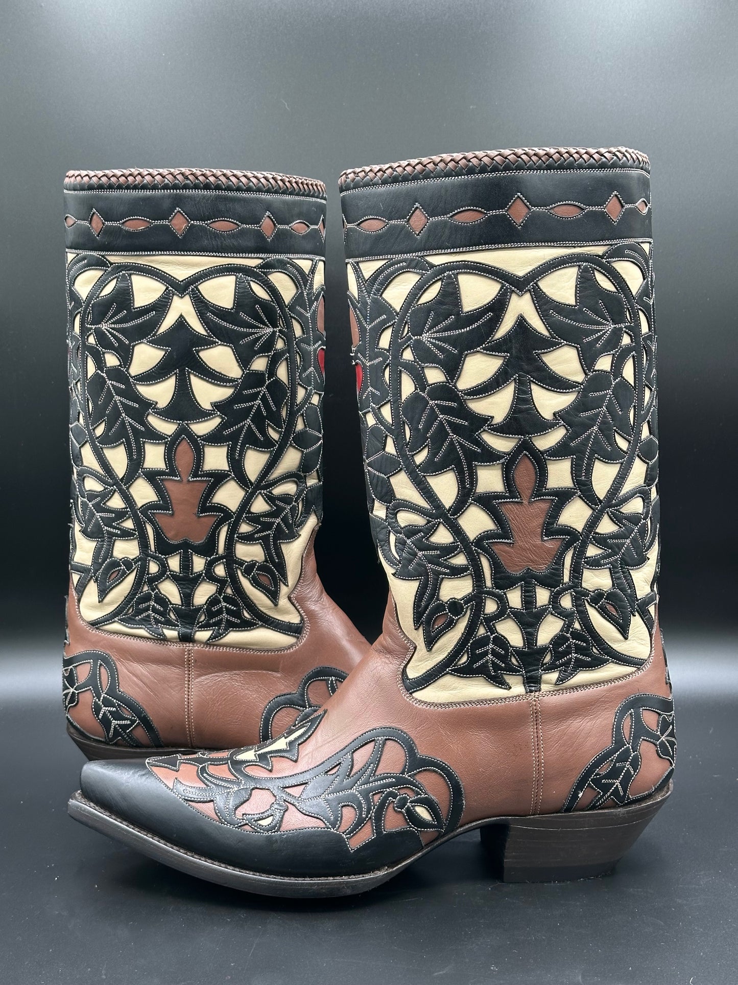 Liberty Custom Inlay Cowboy Boots size 10 D - UNWORN