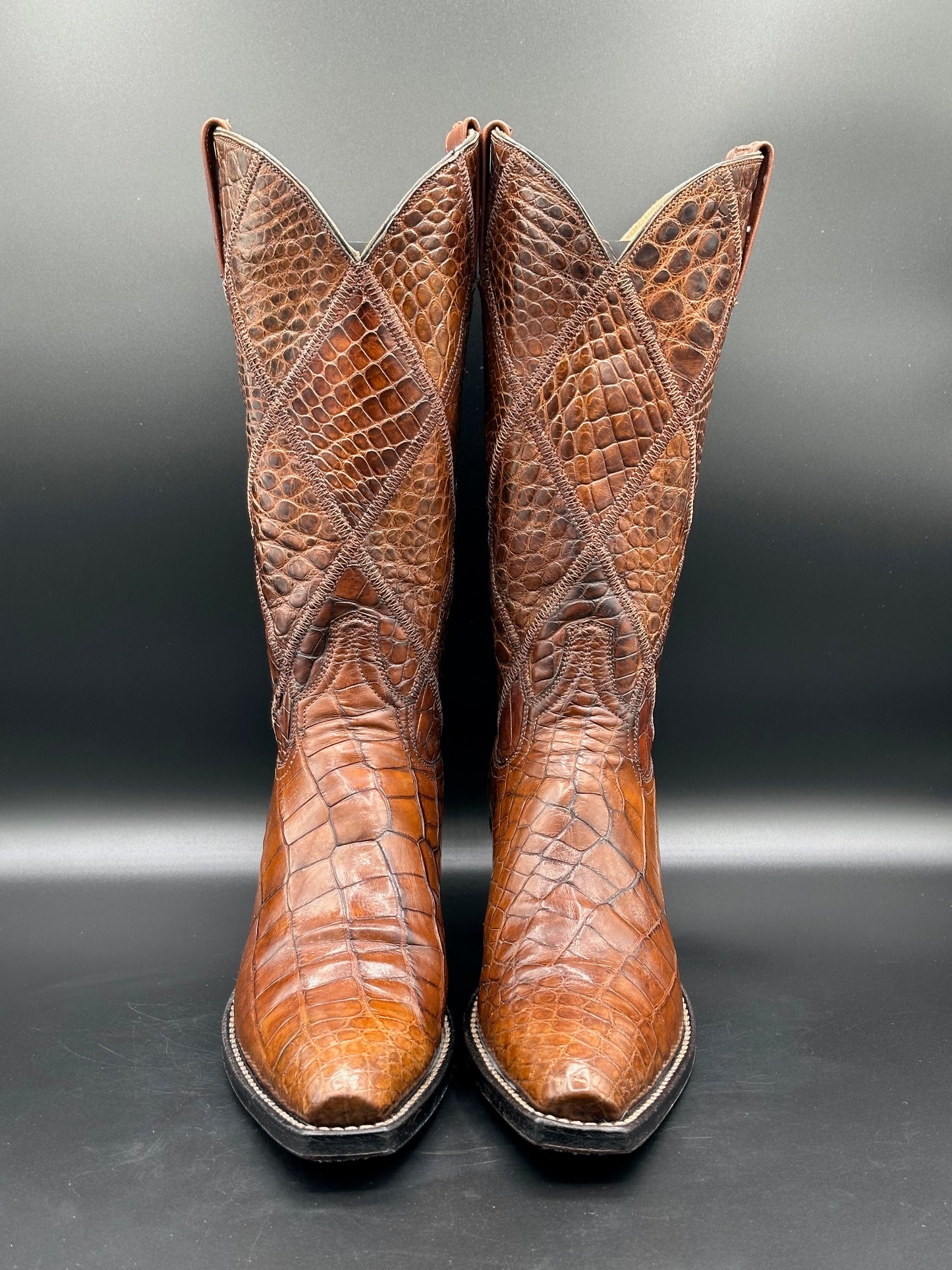 Austin Hall Custom Full Alligator Cowgirl Boots size 7.5 B