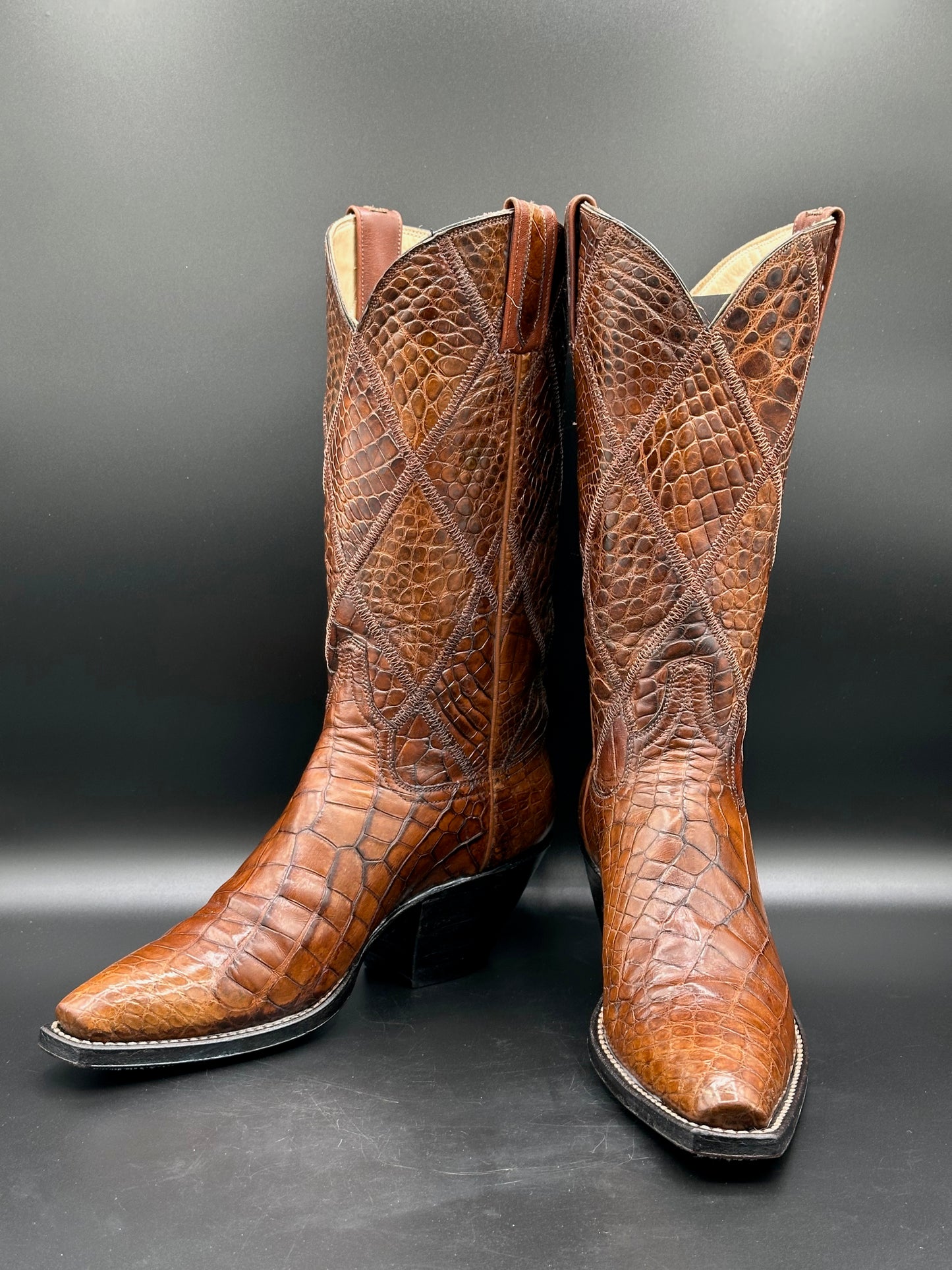 Austin Hall Custom Full Alligator Cowgirl Boots size 7.5 B