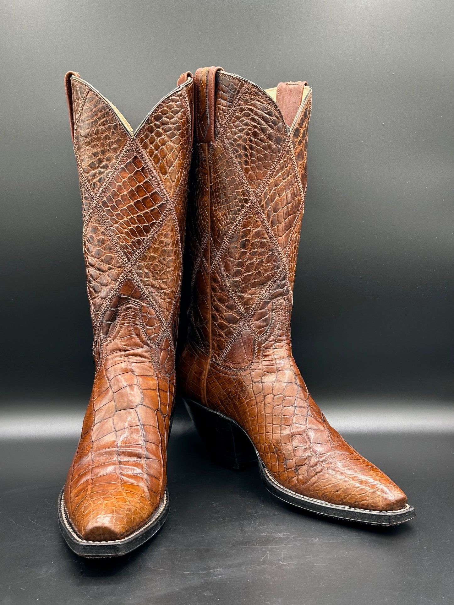 Austin Hall Custom Full Alligator Cowgirl Boots size 7.5 B