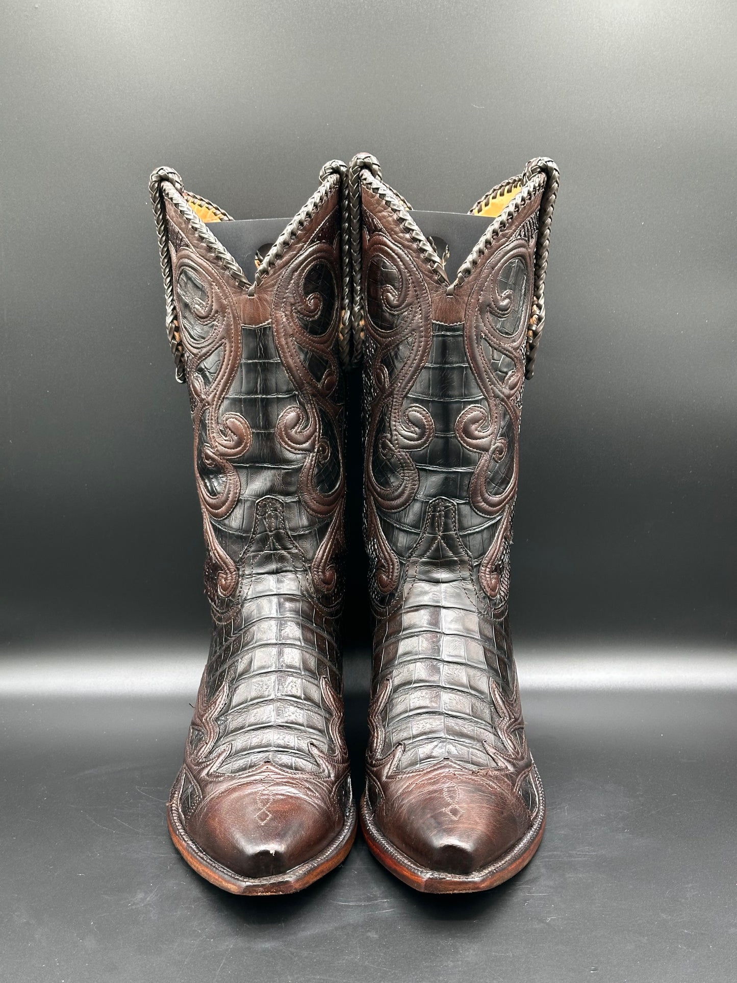 Lucchese Weston Custom Full Caiman and Python Cowboy Boots size 8.5 D