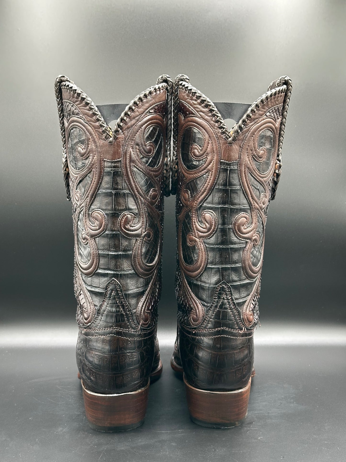 Lucchese Weston Custom Full Caiman and Python Cowboy Boots size 8.5 D