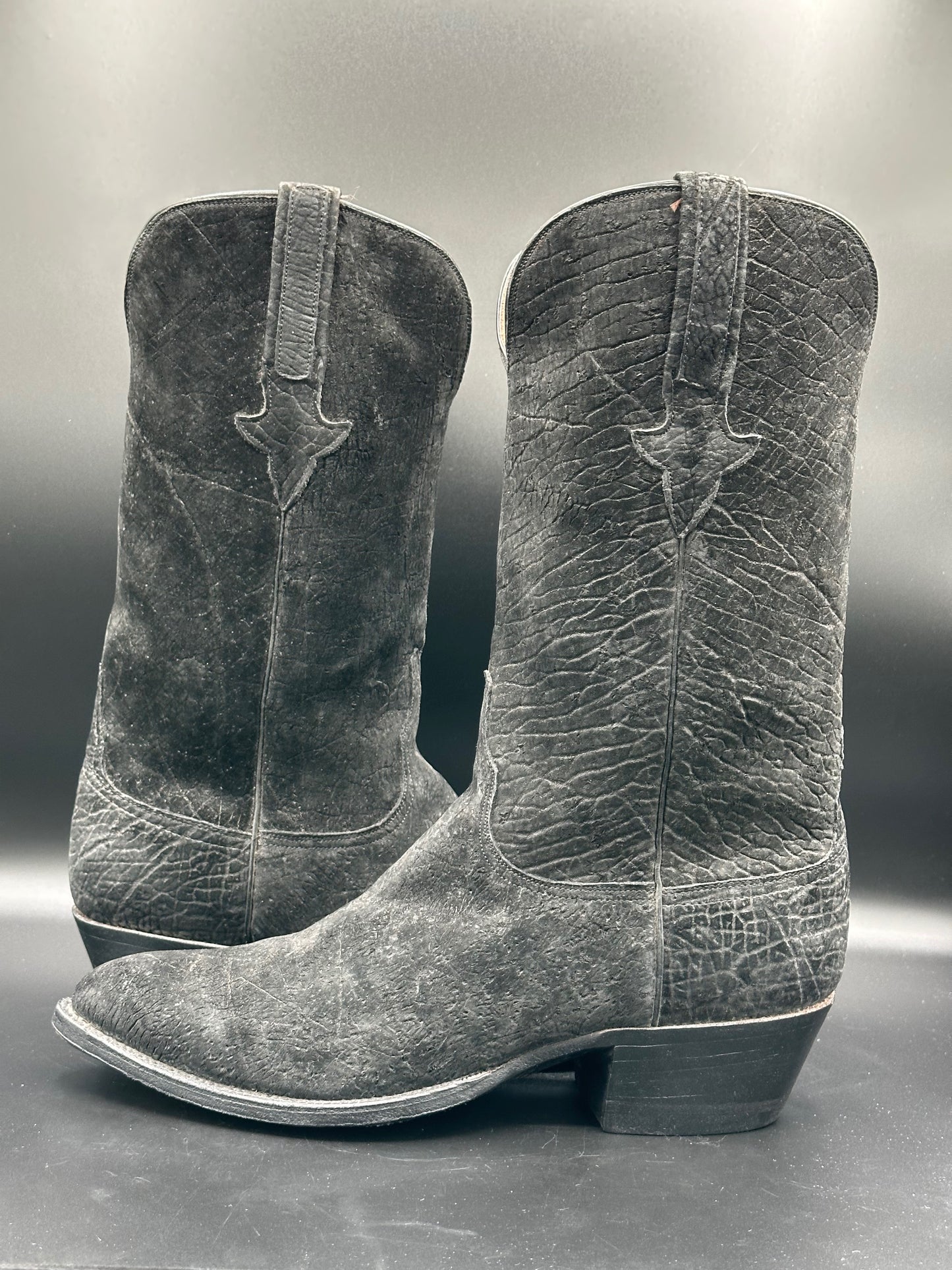 Lucchese Full Sueded Hippo Western Boots 9.5 D