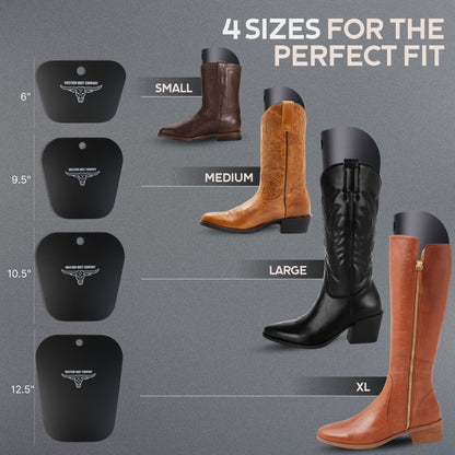Western Boot Company Cowboy Shaft Shapers - 9.5" 4 PAIR (8 PIECES) MEDIUM
