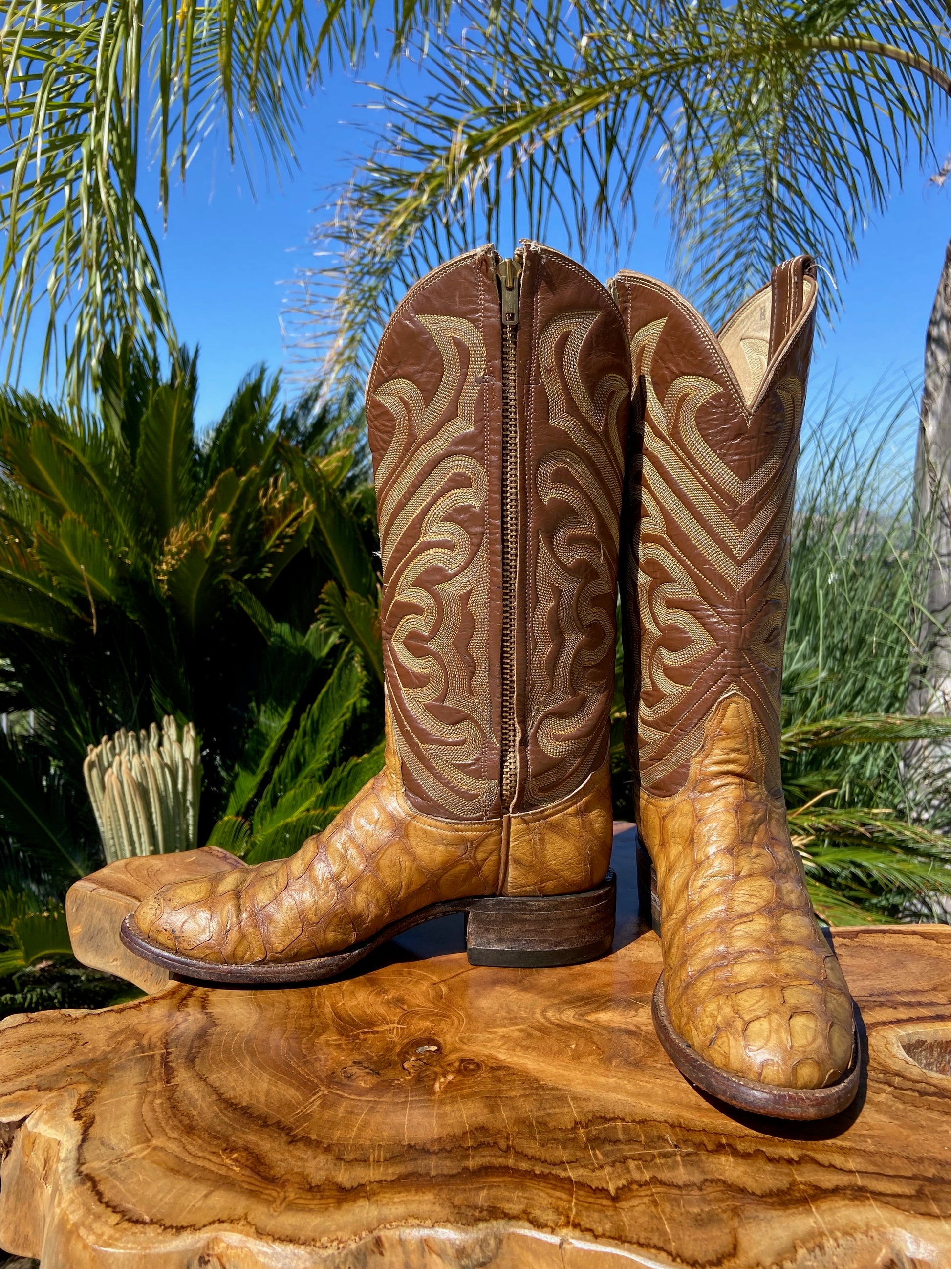 Tony Lama Bias Cut Preban Anteater Cowgirl Boots 5 B