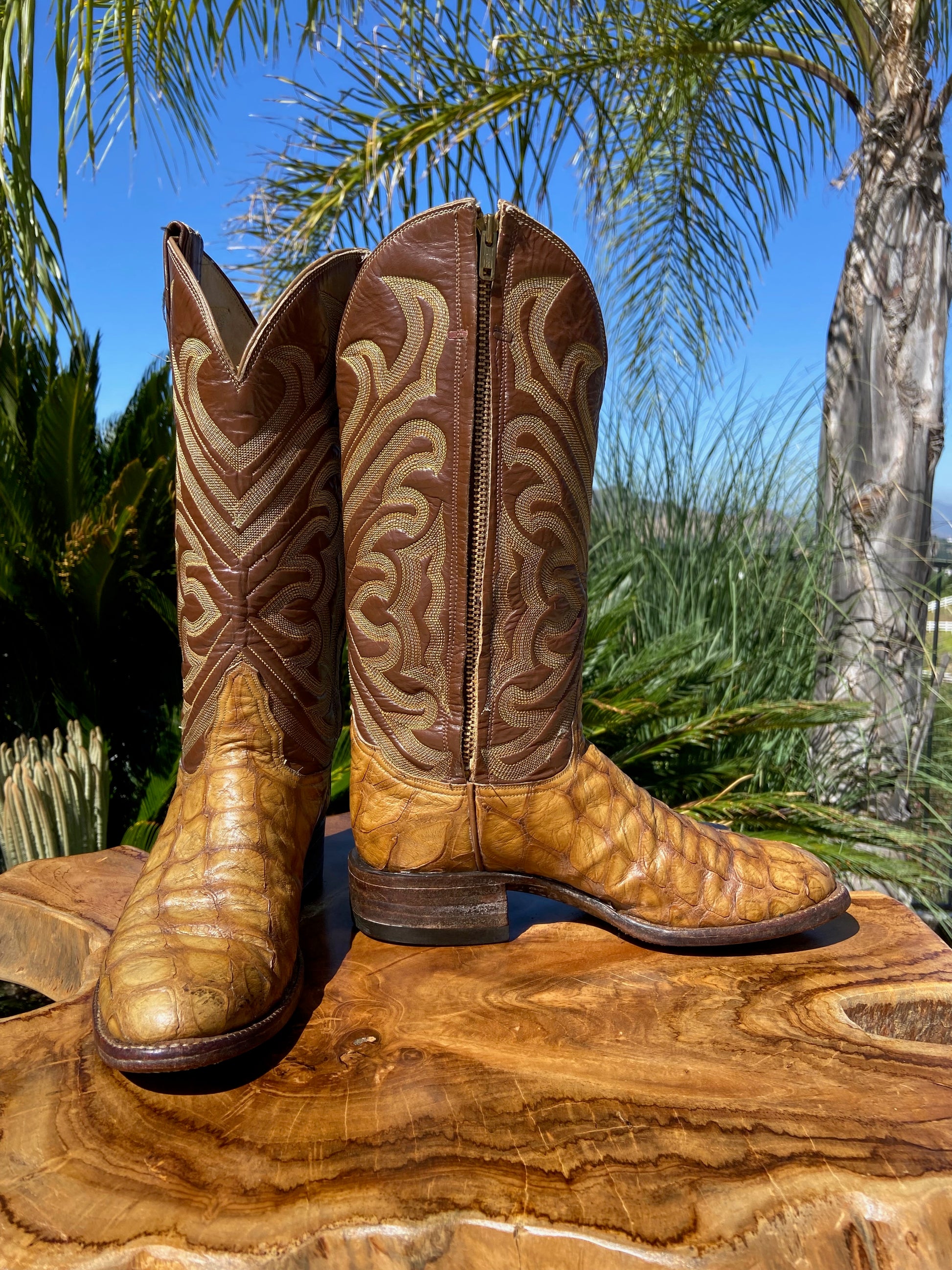 Tony Lama Bias Cut Preban Anteater Cowgirl Boots 5 B