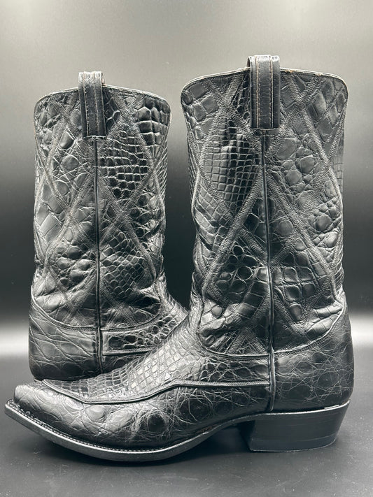 1950's Tony Lama Full American Alligator Cowboy Boots size 11 D