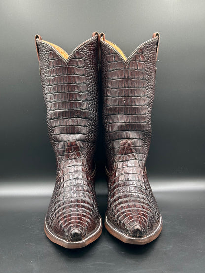 Rios of Mercedes Full American Alligator Cowboy Boots size 9 D