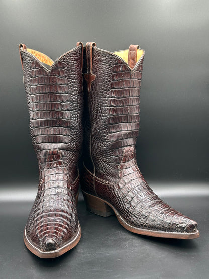 Rios of Mercedes Full American Alligator Cowboy Boots size 9 D