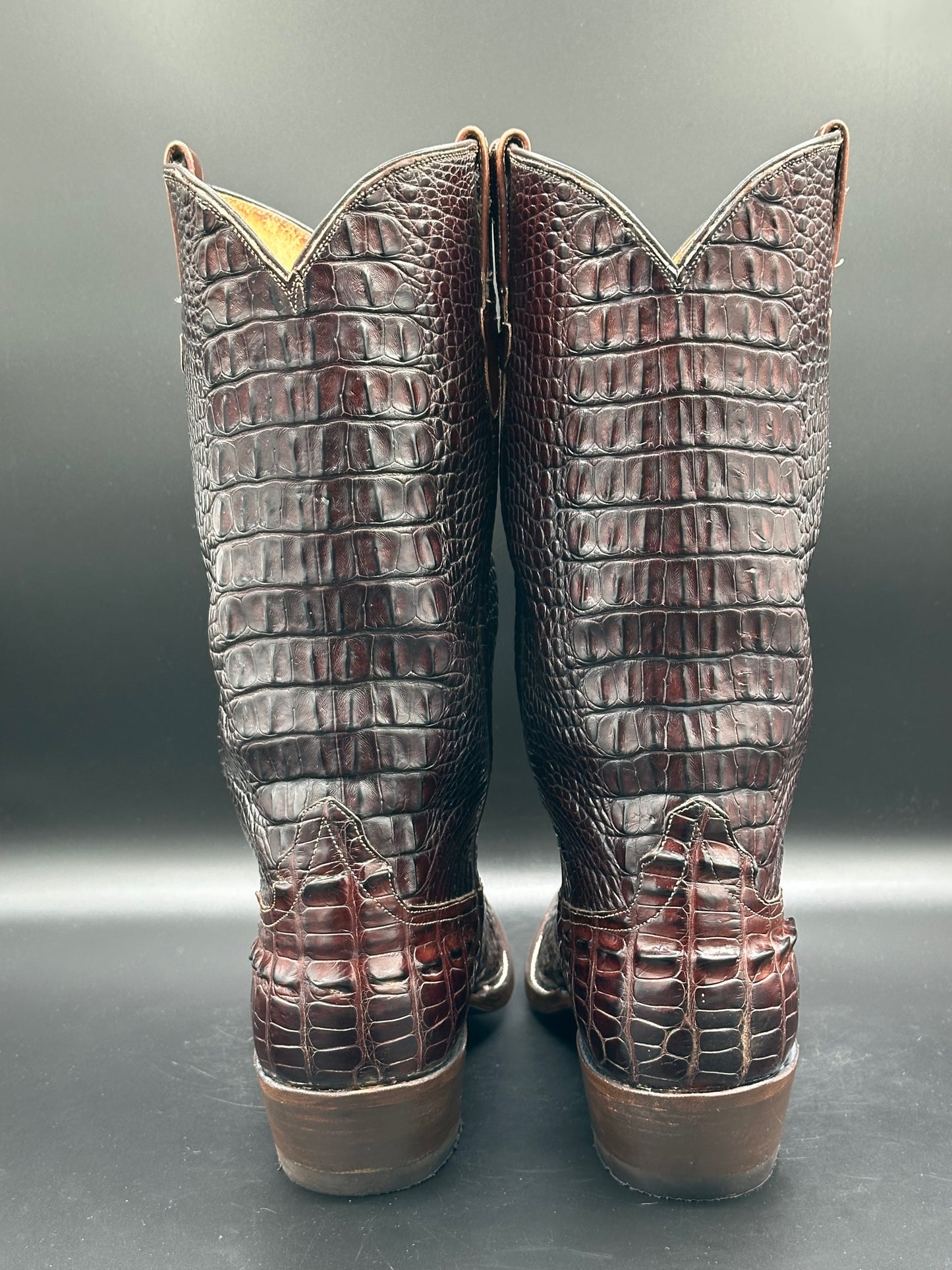 Rios of Mercedes Full American Alligator Cowboy Boots size 9 D