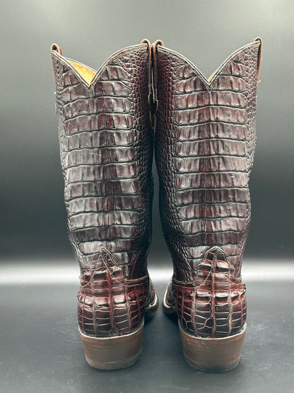 Rios of Mercedes Full American Alligator Cowboy Boots size 9 D