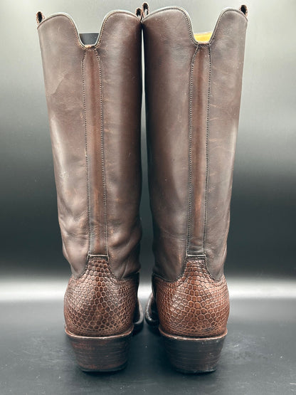 TO STANLEY Custom Regal Teju Lizard Cowboy Boots 10 D