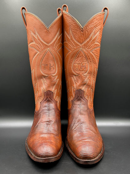 Jack Rowin Custom Teju Lizard Cowboy Boots size 12 D