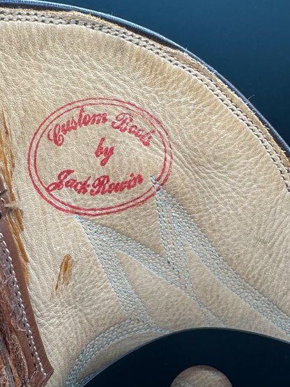 Jack Rowin Custom Teju Lizard Cowboy Boots size 12 D