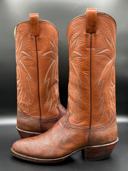 Jack Rowin Custom Teju Lizard Cowboy Boots size 12 D