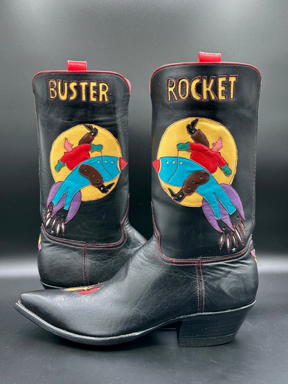 RocketBuster Custom Bronco Buster Cowboy Boots size 10 D