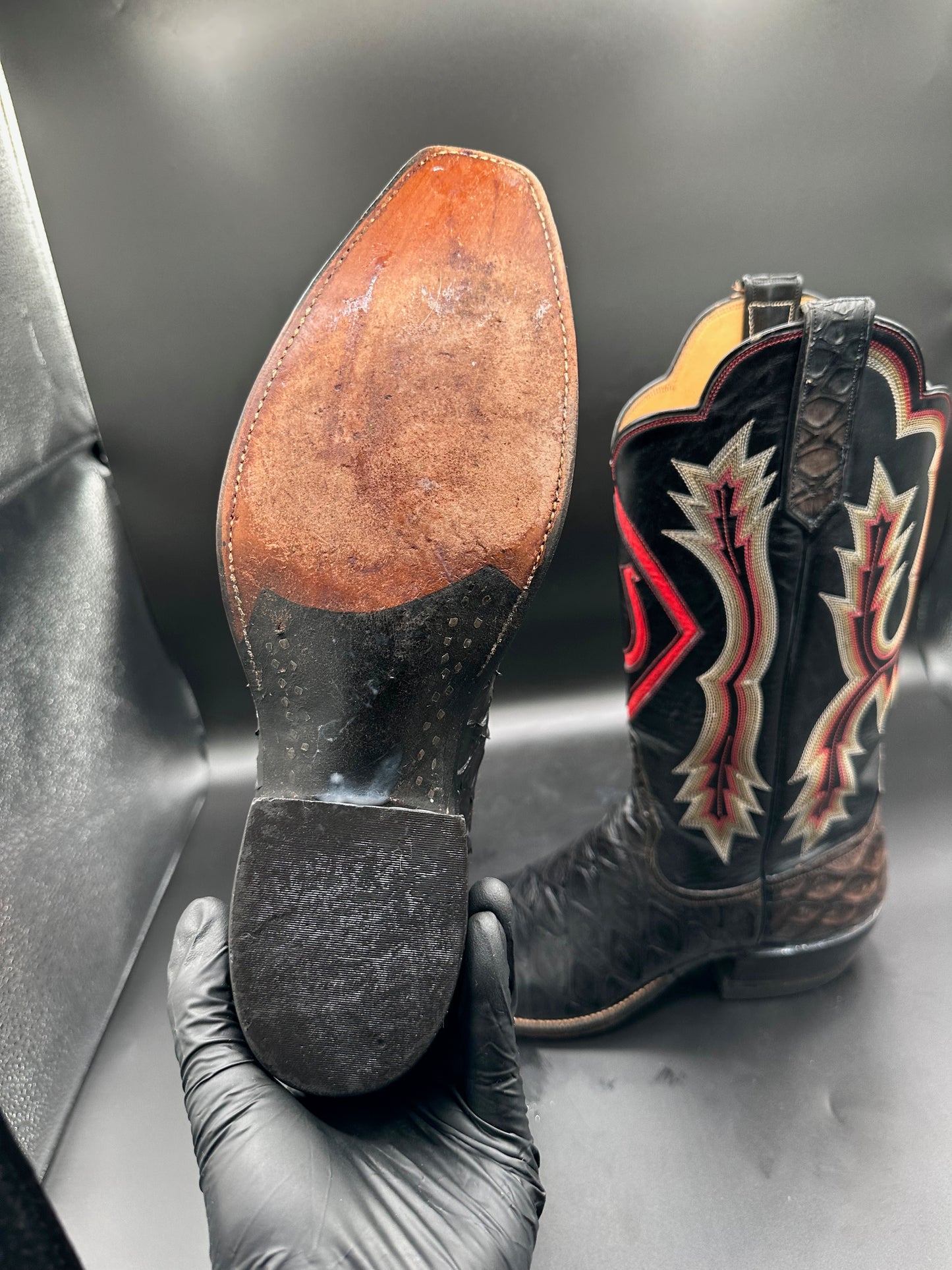 Rios of Mercedes Custom Preban Anteater Cowboy Boots size 9 B