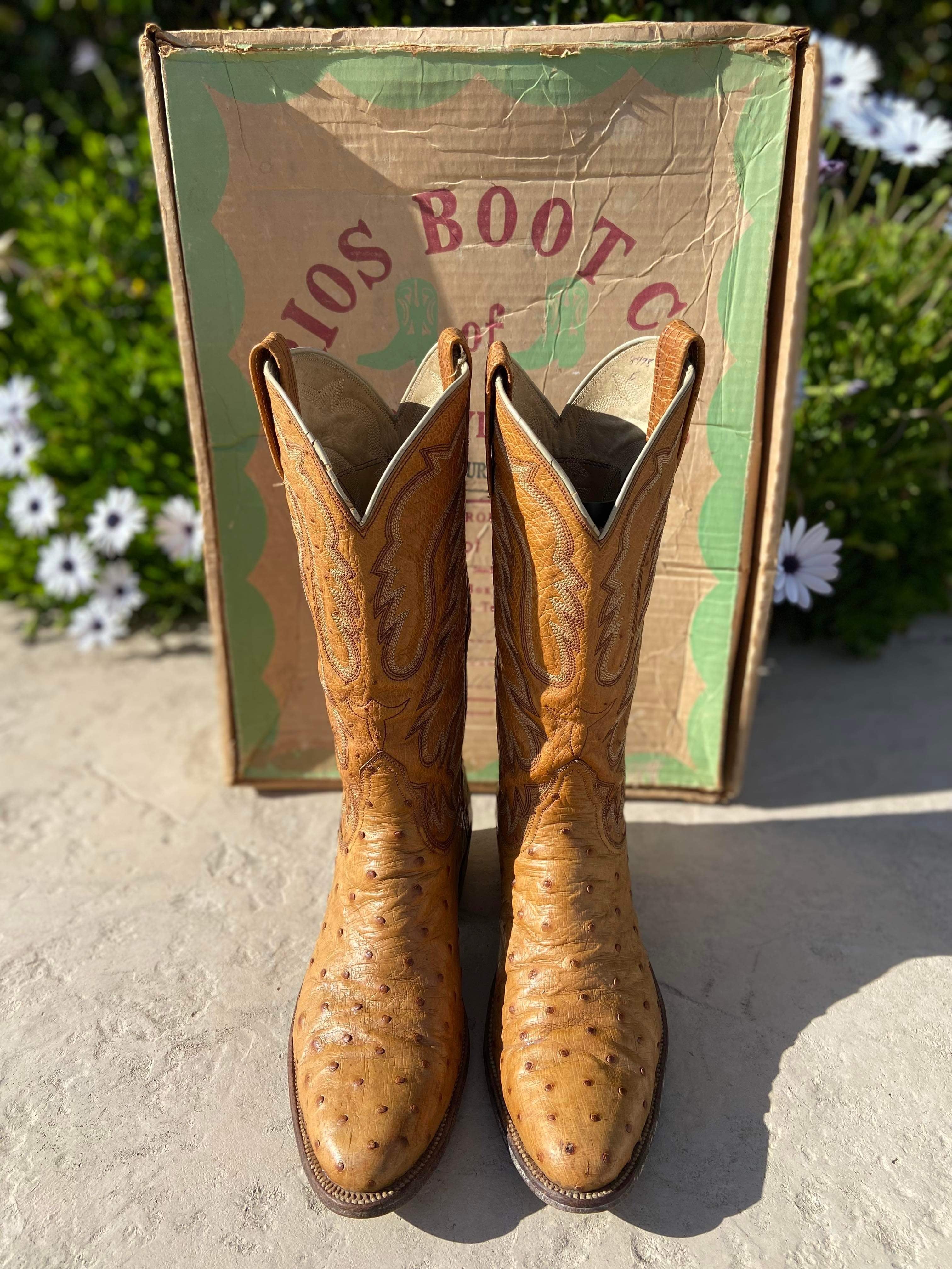 Abraham Rios Abraham Rios Boot Company Full Quill Ostrich Top and Bottom size 6 B ...